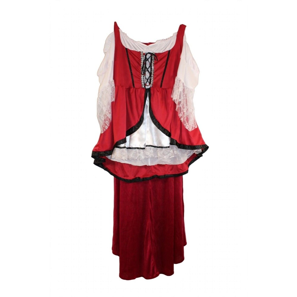 Leg Avenue Womens 1X/2X Red Riding Hood Gothic Dress + Hooded Cape Halloween